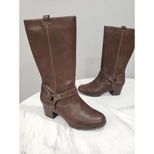 NEW NO BOX Sz 9.5 JBU Augusta Water-Resistant Chocolate Brown Riding Boots Tall